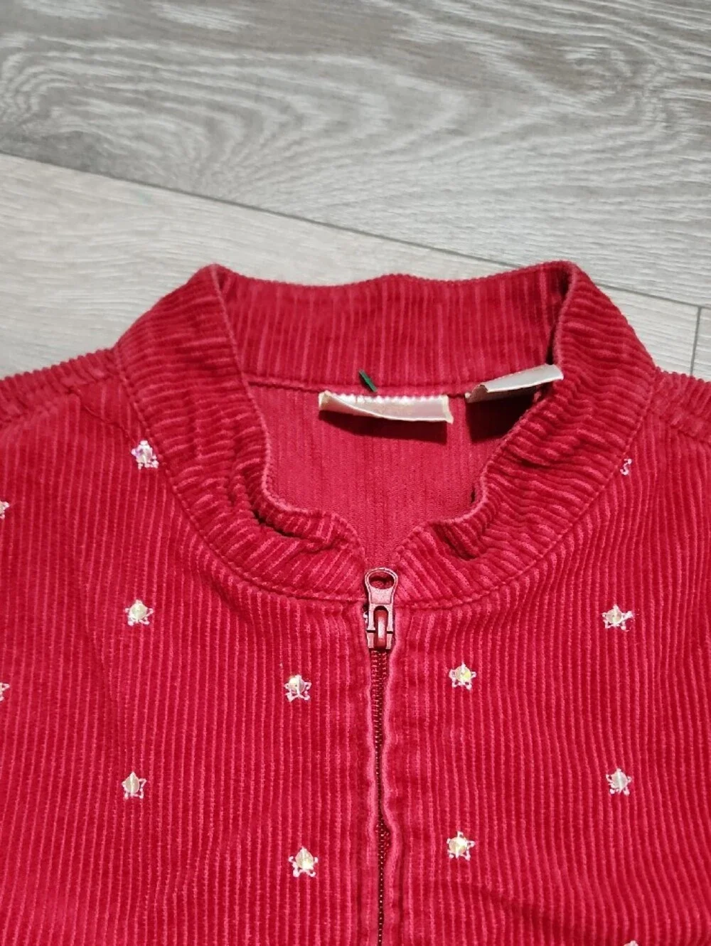 Vintage Baxter & Wells Corduroy Embroidered Snowflake Christmas Vest Petite Smal